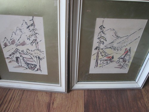 Vintage pair fred roner - vintage, framed