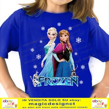 FROZEN 2 IL REGNO DI GHIACCIO T-SHIRT ELSA ANNA OLAZ TSHIRT DALLA TG. 1 ANNO