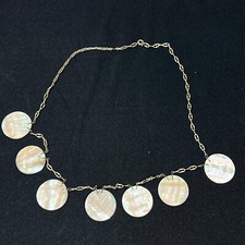 Collana madreperla dischi - collana,