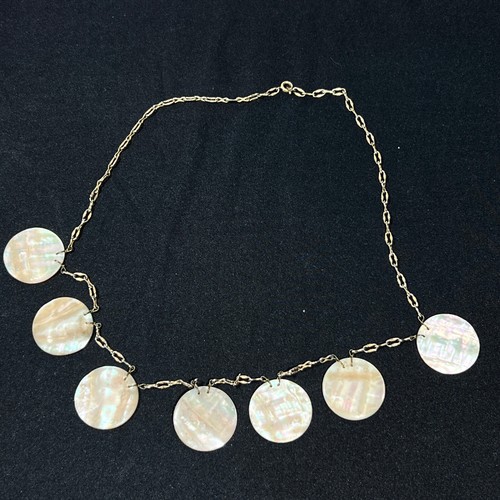 Collana madreperla dischi - collana,