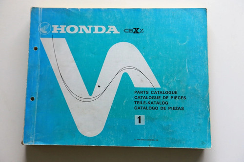 Honda cbx 1000 parts catalogue - cbx,