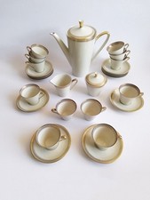 Servizio tè caffè 27 pz Bavaria Seltmann porcellana fine bianco oro vintage 2271