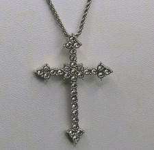 SWAROVSKI Croce Collier Con Cristalli - Crocifisso In Ottime Condizioni 