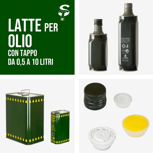 Latta per olio verde - per, a