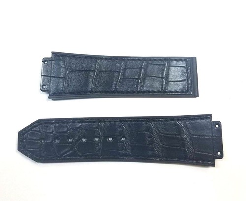 19mm black alligator - alligator, hublot