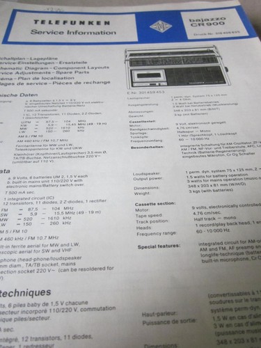 Telefunken bajazzo 900 - cr,