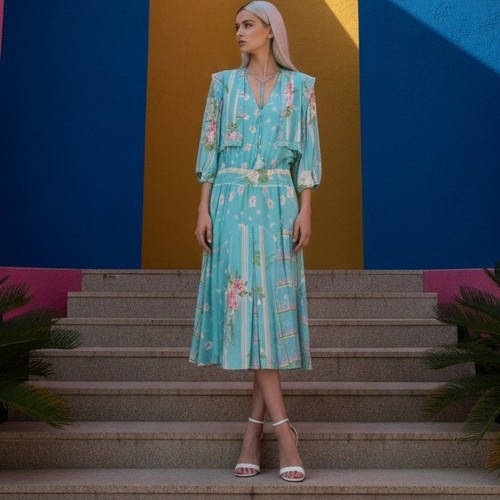 Abito midi vintage diane fres - abito,