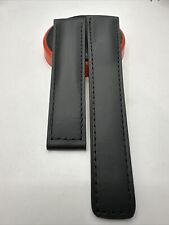 spezzoni in cuoio nero opaco tipo Tag Heuer Monaco mm20/18 handmade