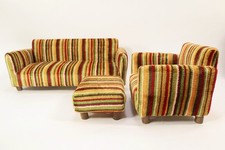 Vintage Salesman Sample Furniture Set -Made In California Sofa Chair Ottoman MCM