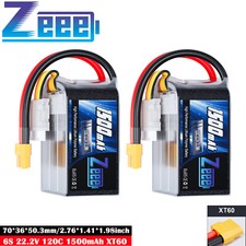 2x Zeee 6S Lipo batteria 22.2V