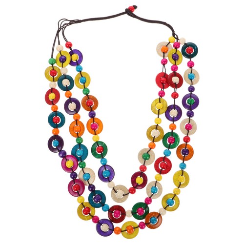 Collana legno colorata - collana, di
