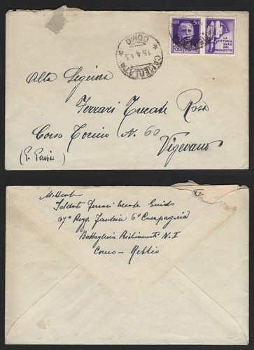 Posta militare 1943 con - posta,