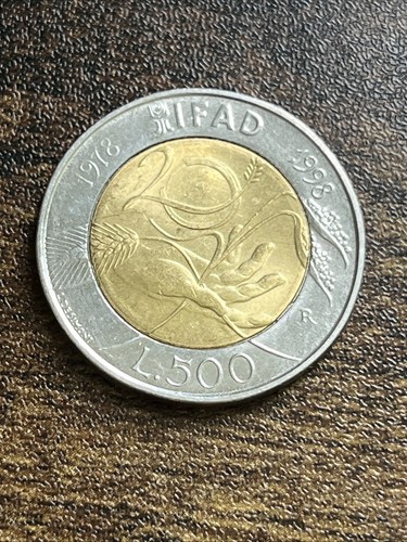 1998 italy 500 lire - italy, piazza