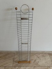 PORTA CD-DVD-VHS A MURO IN LEGNO E ACCIAIO