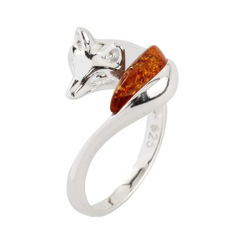 Anello volpe ambra - volpe,