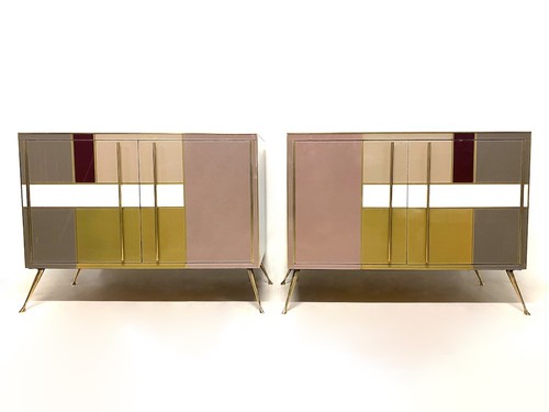 Credenza vintage 1970 vetro - credenza,