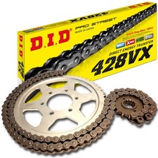 Kit catena DID acciaio 428VX rivetto per Yamaha WR 125 X DE07 anno 2010
