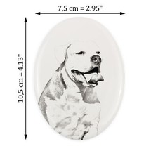 Bulldog americano lapide con