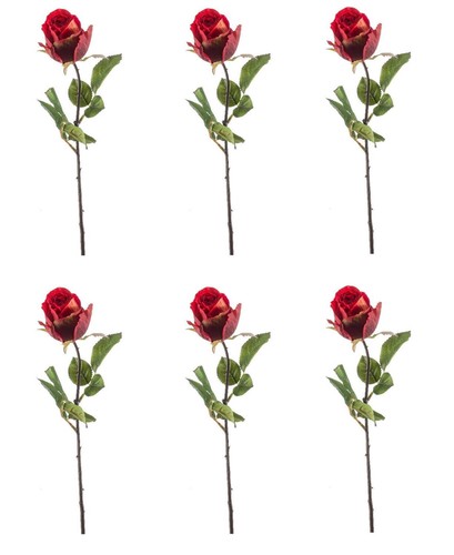 6er set artificiale rose femke - rose,
