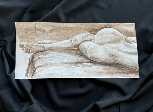 Acquerello dipinto arte nuda