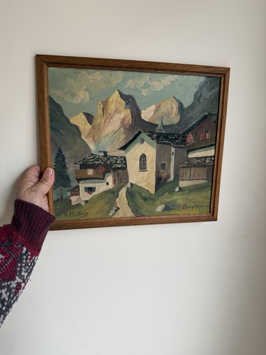 Framed landscape watercolour - framed,