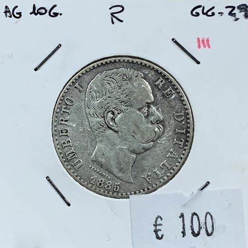 Umberto lire 1885 roma - -,
