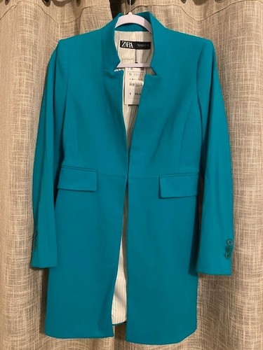 Blazer donna lungo - collo, blu