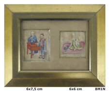 PICCOLO DIPINTO ANTICO CINESE CON PERSONAGGI QUADRO CINA ASIA ORIENTALE BM1N