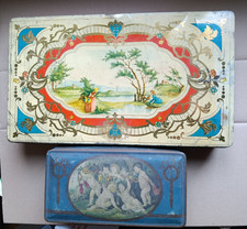 2 belle vecchie scatole latta