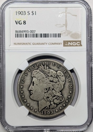 Dollaro morgan 1903 vg8 ngc - morgan,