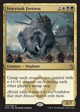 MTG IVORYTUSK FORTRESS FOIL - FORTEZZA ZANNA D'AVORIO - KTK - MAGIC