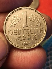 Germania Due Monete Da 1 marco 1950 Marchio di zecca F / J