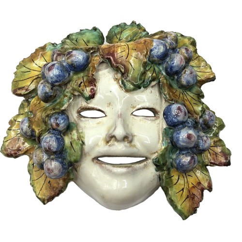 Maschera viso vintage - , maiolica