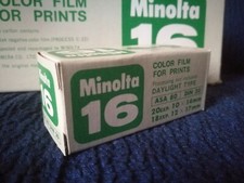 EXTREMELY RARE MINOLTA 16 film NEVER OPENED pellicola scaduta expired rullino