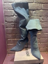 Stivale Al Ginocchio In Jeans
