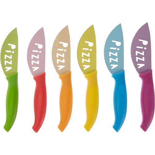 Set coltelli pizza acciaio - set,