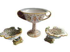 Raro set completo ciotole console Angelo Minghetti Maiolica firmate Bologna Carbone