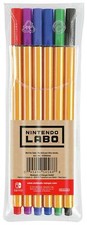Set ufficiale Nintendo Labo di 6 penne pennarelli colorate - Nuovo