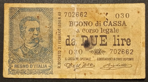Lire 1894 r2 - 2, mb