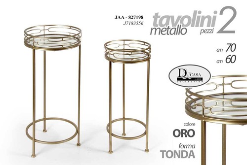 Tavolini metallo set tavolo - 2,