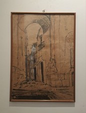 Quadro Antico. Acquerello e