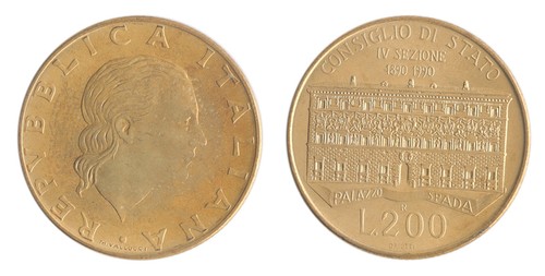Italy 200 lire 1990 - lire,, 1990,