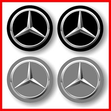 adesivi Tipo Mercedes per cerchi auto coprimozzi 4 PEZZI
