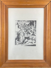 antica STAMPA Ancients studying anatomy  Riproduzione da Gamelin 1779 in Cornice