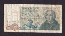 [NC] ITALIA - BANCA d' ITALIA - 5000 lire "COLOMBO" II° tipo (1971) 02