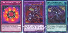 Yugioh Drago Distruzione + La Zanna di Crizia + Set Anello di Distruzione