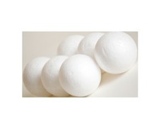 2K Bianco Polistirene Sfere Per Creazioni & Hobbies - Qty 6 x 70mm Diametro Di