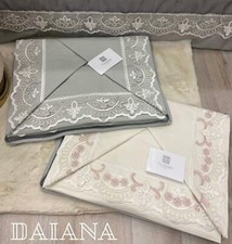 Completo Lenzuola Letto Matrimoniale Renato Balestra "Daiana" In Puro Cotone