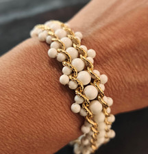 bracciale vintage americano  anni 60 con perle -  vtg bracelet