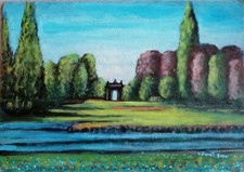 quadro Naif dipinto ad olio